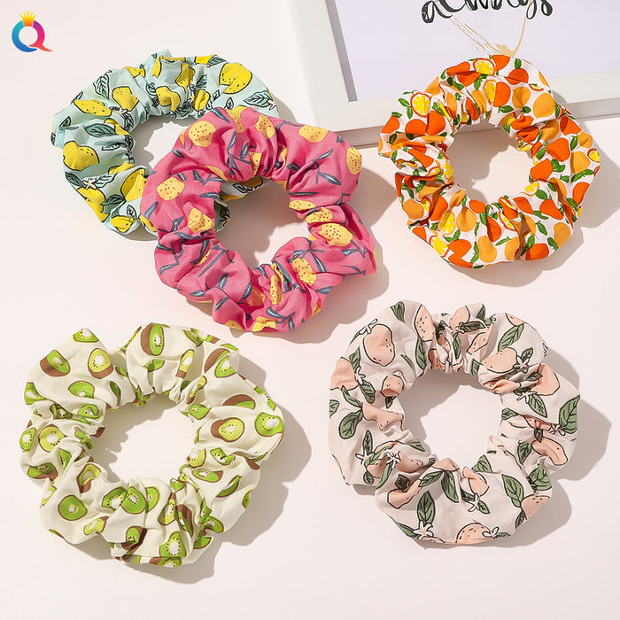 Jewelry WholesaleWholesale Fruit Flavor Cute Avocado Peach Hair Scrunchies JDC-HS-Qiyue001 Hair Scrunchies 奇阅 %variant_option1% %variant_option2% %variant_option3%  Factory Price JoyasDeChina Joyas De China