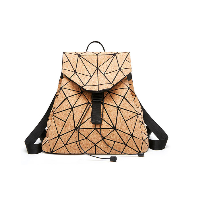 Wholesale Backpack Bark Geometric Wood Grain Waterproof Breathable MOQ≥2 JDC-BP-Buluo001