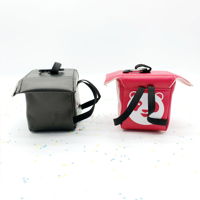 Wholesale meal bag coin purse creative PU leather Uber takeaway box keychain MOQ≥3 JDC-KC-HAn003