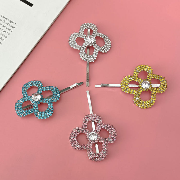 Wholesale Hair Clips Alloy Rhinestone Flowers JDC-HC-lvH005