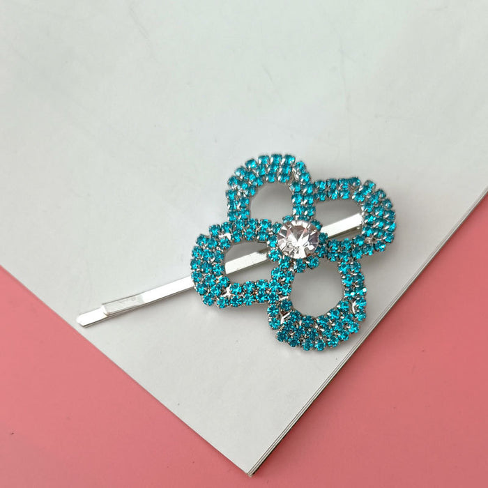 Wholesale Hair Clips Alloy Rhinestone Flowers JDC-HC-lvH005