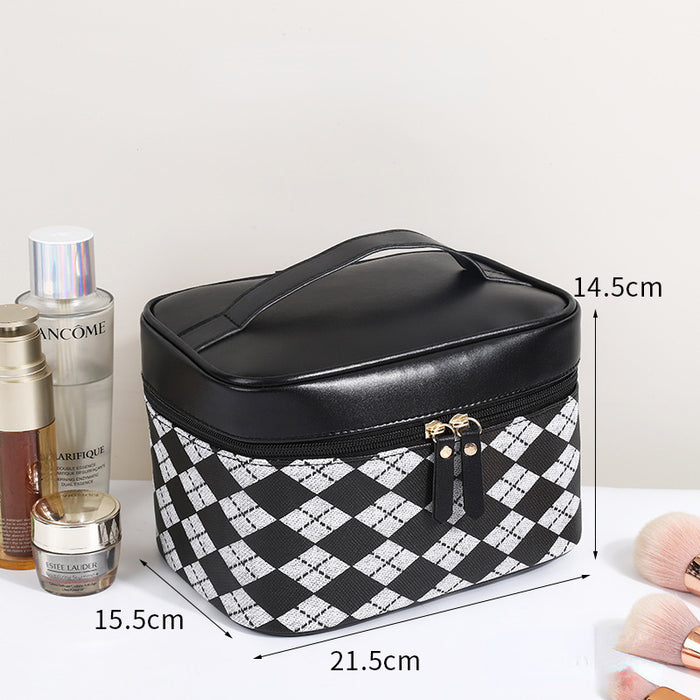 Wholesale storage bag pu large capacity portable cosmetic bag MOQ≥3 JDC-SB-Xiha002