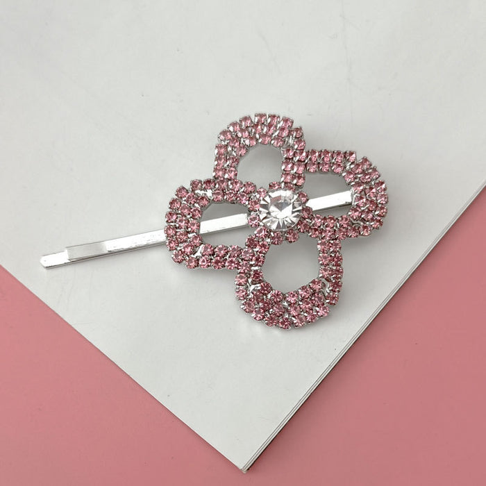 Wholesale Hair Clips Alloy Rhinestone Flowers JDC-HC-lvH005