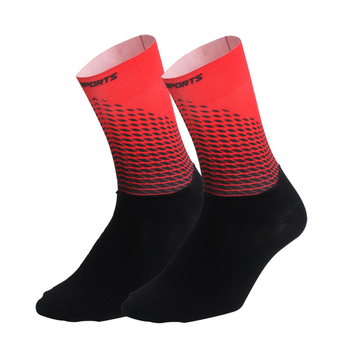 Wholesale Sock Nylon Functional Fabric Cycling Socks Cycling Moisture Wicking Mid Tube JDC-SK-QiT004