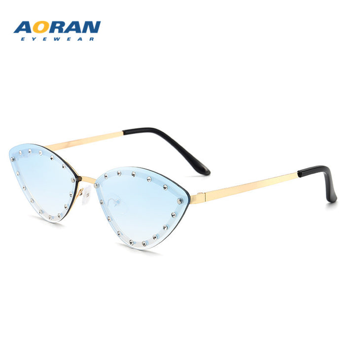 Jewelry WholesaleWholesale frameless diamond triangular frame sunglasses JDC-SG-AoR003 Sunglasses 奥然 %variant_option1% %variant_option2% %variant_option3%  Factory Price JoyasDeChina Joyas De China