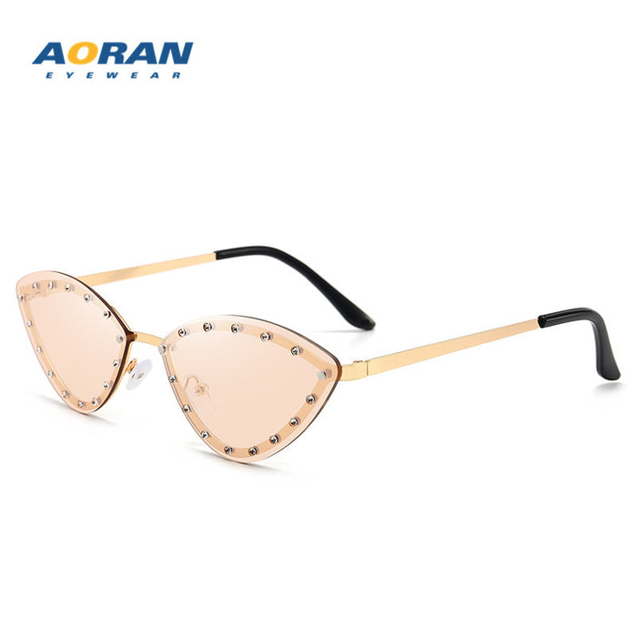 Jewelry WholesaleWholesale frameless diamond triangular frame sunglasses JDC-SG-AoR003 Sunglasses 奥然 %variant_option1% %variant_option2% %variant_option3%  Factory Price JoyasDeChina Joyas De China