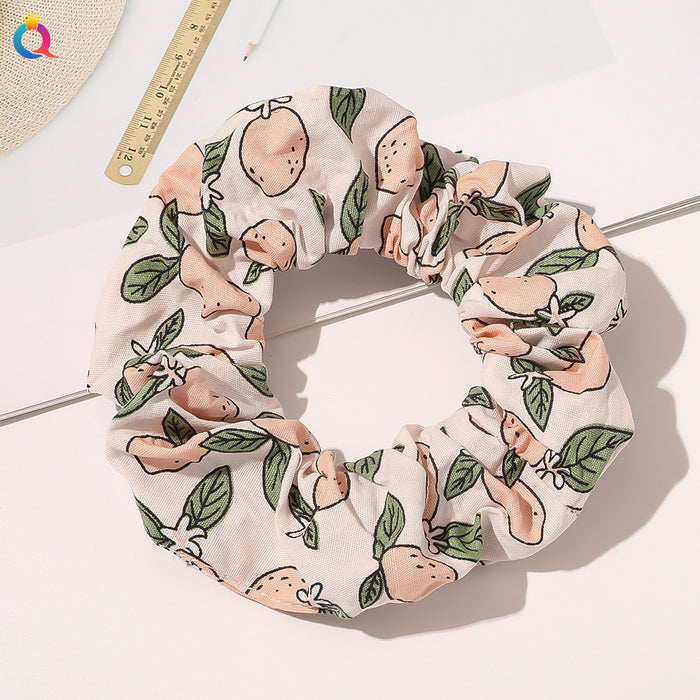 Jewelry WholesaleWholesale Fruit Flavor Cute Avocado Peach Hair Scrunchies JDC-HS-Qiyue001 Hair Scrunchies 奇阅 %variant_option1% %variant_option2% %variant_option3%  Factory Price JoyasDeChina Joyas De China