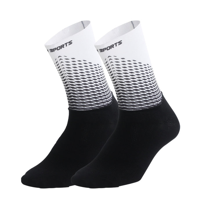 Wholesale Sock Nylon Functional Fabric Cycling Socks Cycling Moisture Wicking Mid Tube JDC-SK-QiT004