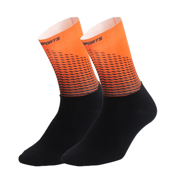 Wholesale Sock Nylon Functional Fabric Cycling Socks Cycling Moisture Wicking Mid Tube JDC-SK-QiT004