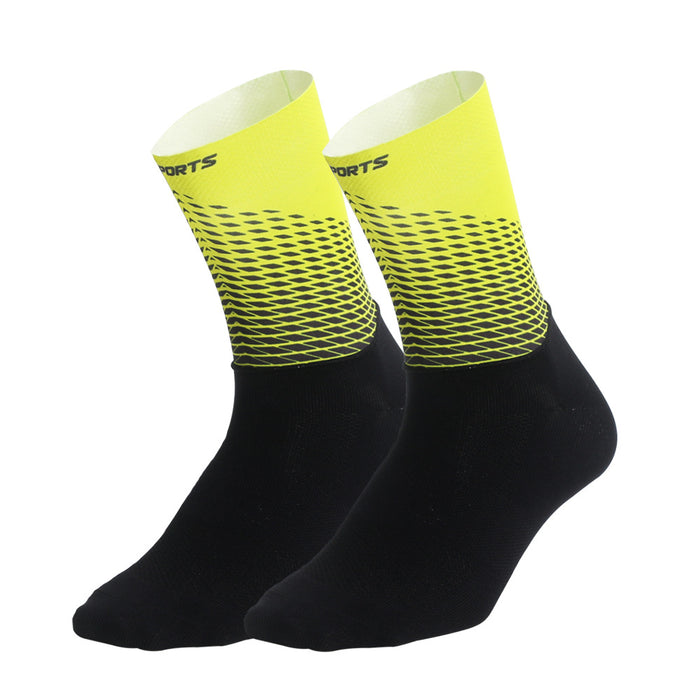 Wholesale Sock Nylon Functional Fabric Cycling Socks Cycling Moisture Wicking Mid Tube JDC-SK-QiT004