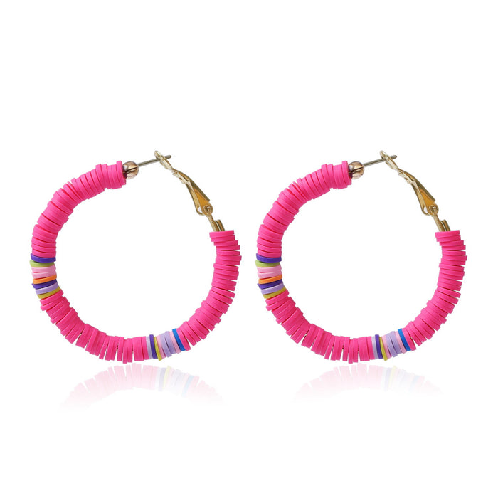 Jewelry WholesaleWholesale handmade accessories soft ceramic material large circle alloy earrings JDC-ES-ManY016 Earrings 满溢 %variant_option1% %variant_option2% %variant_option3%  Factory Price JoyasDeChina Joyas De China