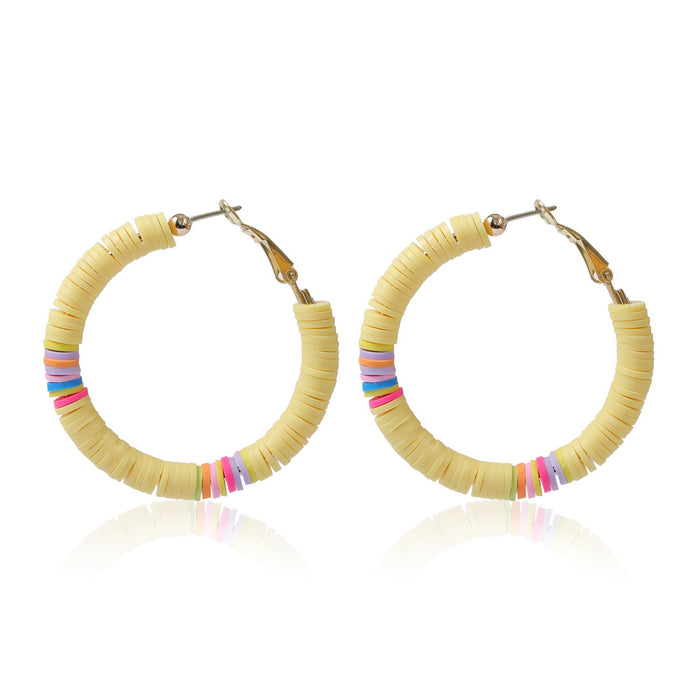 Jewelry WholesaleWholesale handmade accessories soft ceramic material large circle alloy earrings JDC-ES-ManY016 Earrings 满溢 %variant_option1% %variant_option2% %variant_option3%  Factory Price JoyasDeChina Joyas De China