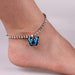 Jewelry WholesaleWholesale Rhinestone Butterfly Pendant Anklet JDC-AS-WenB001 Anklets 文贝 %variant_option1% %variant_option2% %variant_option3%  Factory Price JoyasDeChina Joyas De China