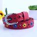 Jewelry WholesaleWholesale Children Flower Hollow Alloy Pin Buckle PU Belt JDC-KB-SuiY001 Womenbelt 遂愿 %variant_option1% %variant_option2% %variant_option3%  Factory Price JoyasDeChina Joyas De China