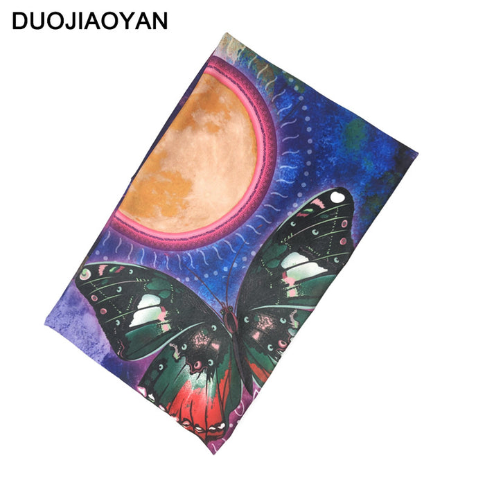 Wholesale Stretch Color Big Butterfly Print Sports Wide Hairband Absorb Sweat MOQ≥3 JDC-HD-Jiaoy004