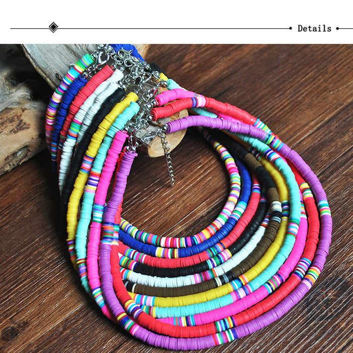 Jewelry WholesaleWholesale soft pottery beach storm Simia Necklace JDC-NE-YinH008 Necklaces 颖皓 %variant_option1% %variant_option2% %variant_option3%  Factory Price JoyasDeChina Joyas De China