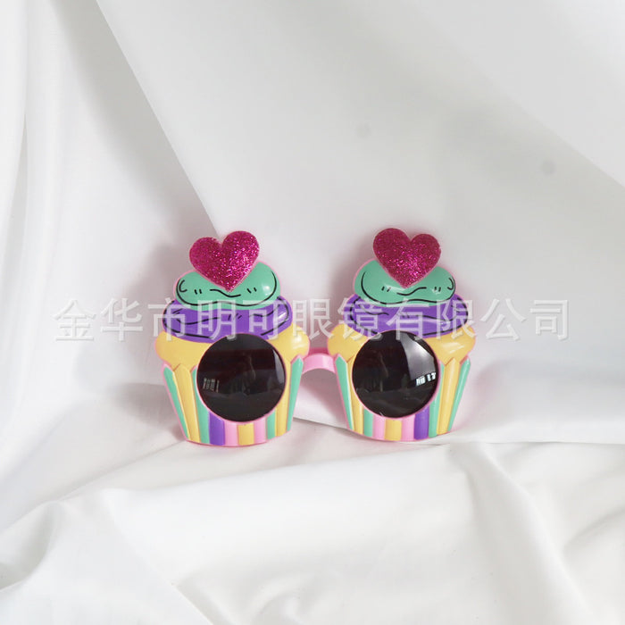 Jewelry WholesaleWholesale funny cake birthday sunglasses JDC-SG-MingK006 Sun Glasses 明可 %variant_option1% %variant_option2% %variant_option3%  Factory Price JoyasDeChina Joyas De China