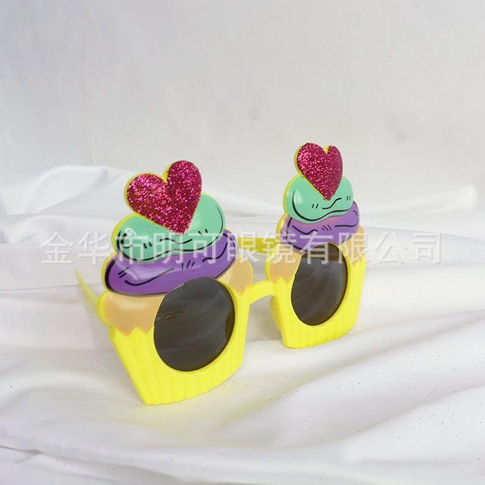 Jewelry WholesaleWholesale funny cake birthday sunglasses JDC-SG-MingK006 Sun Glasses 明可 %variant_option1% %variant_option2% %variant_option3%  Factory Price JoyasDeChina Joyas De China