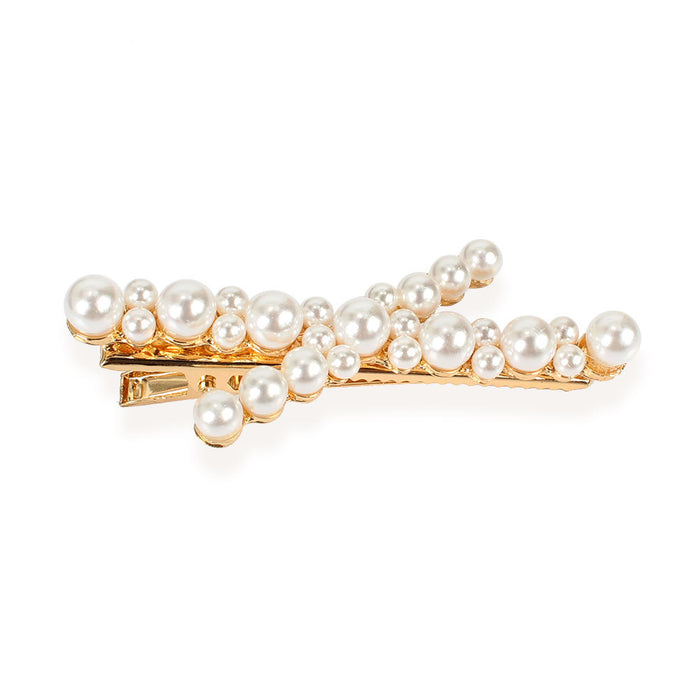 Wholesale personality pearl hair clip simple retro duckbill hair accessories MOQ≥2 JDC-HC-Tengyi004