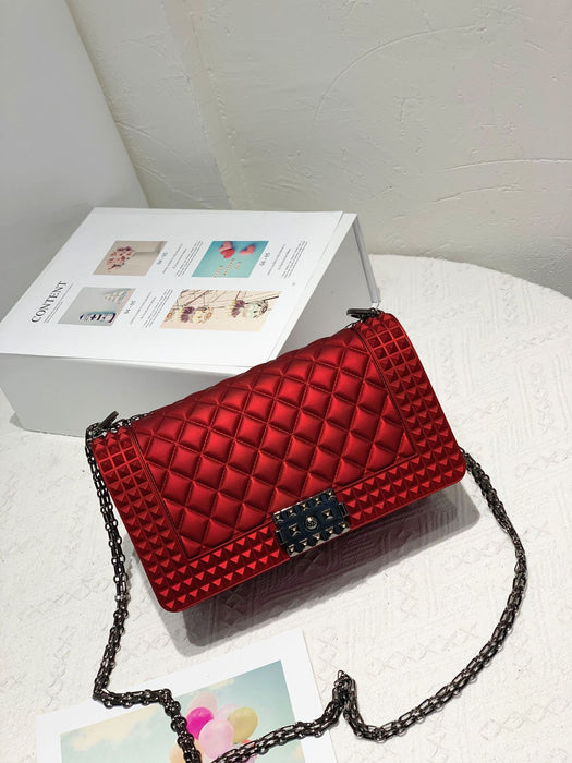 Wholesale Shoulder Bag PVC Rhombus Chain Small Square Bag Diagonal JDC-SD-YBS001