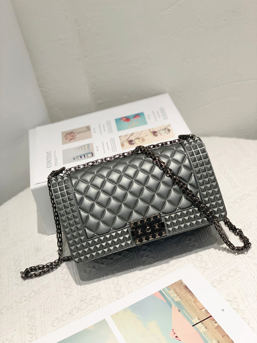 Wholesale Shoulder Bag PVC Rhombus Chain Small Square Bag Diagonal JDC-SD-YBS001