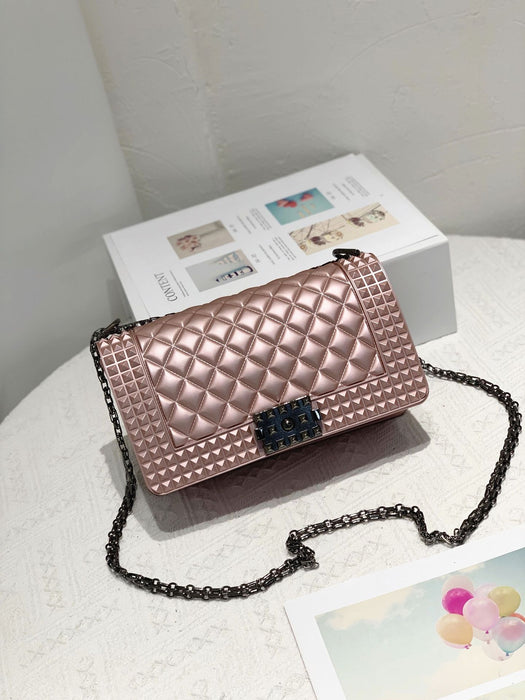 Wholesale Shoulder Bag PVC Rhombus Chain Small Square Bag Diagonal JDC-SD-YBS001