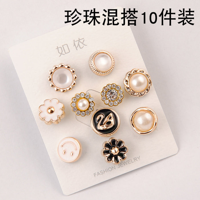 Wholesale Brooch Anti-glare Pearl Small Pin Fixed Clothes Artifact MOQ≥2 JDC-BC-BiG002