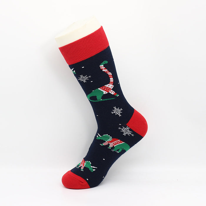 Wholesale Sock Cotton Mid Cylinder Christmas MOQ≥3 JDC-SK-ShuiH001