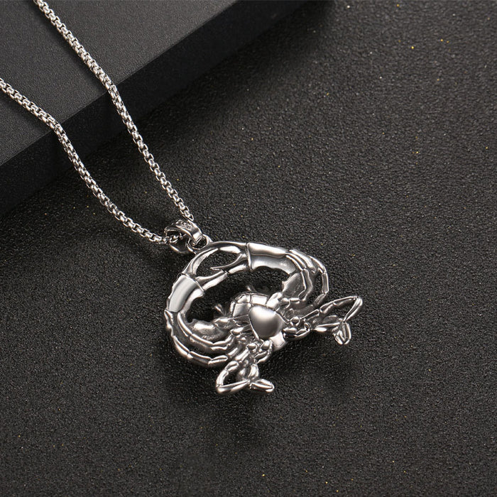 Wholesale Titanium Steel Punk Style Cute Little Crab Animal Pendant JDC-CS-Shenj002