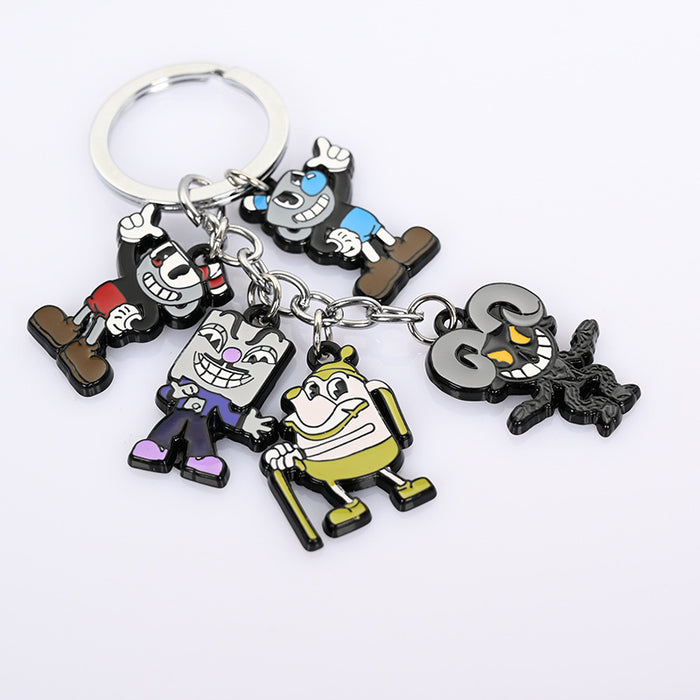 Wholesale keychain pvc cartoon cute plush toy pendant mug head JDC-KC-ManYu002