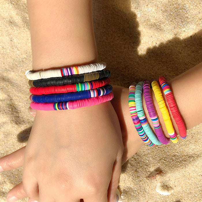 Jewelry WholesaleWholesale beach style color friendship soft pottery Bracelet JDC-BT-YF002 Bracelet 友菲 %variant_option1% %variant_option2% %variant_option3%  Factory Price JoyasDeChina Joyas De China