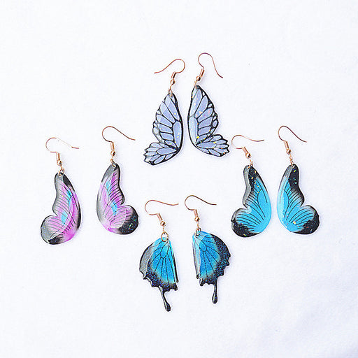 Jewelry WholesaleWholesale Butterfly Wings Metal Silicone Earrings JDC-ES-XNuo005 Earrings 协诺 %variant_option1% %variant_option2% %variant_option3%  Factory Price JoyasDeChina Joyas De China