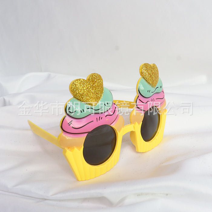 Jewelry WholesaleWholesale funny cake birthday sunglasses JDC-SG-MingK006 Sun Glasses 明可 %variant_option1% %variant_option2% %variant_option3%  Factory Price JoyasDeChina Joyas De China