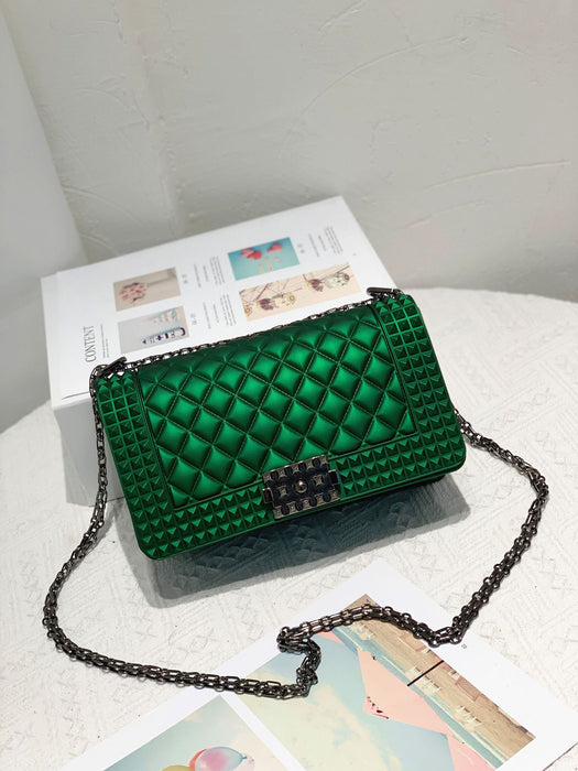 Wholesale Shoulder Bag PVC Rhombus Chain Small Square Bag Diagonal JDC-SD-YBS001