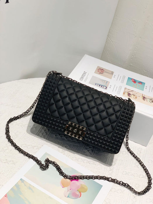 Wholesale Shoulder Bag PVC Rhombus Chain Small Square Bag Diagonal JDC-SD-YBS001