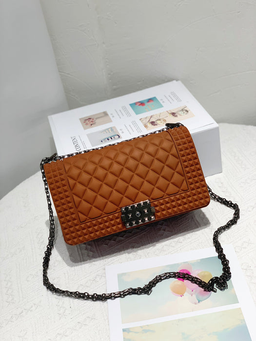 Wholesale Shoulder Bag PVC Rhombus Chain Small Square Bag Diagonal JDC-SD-YBS001