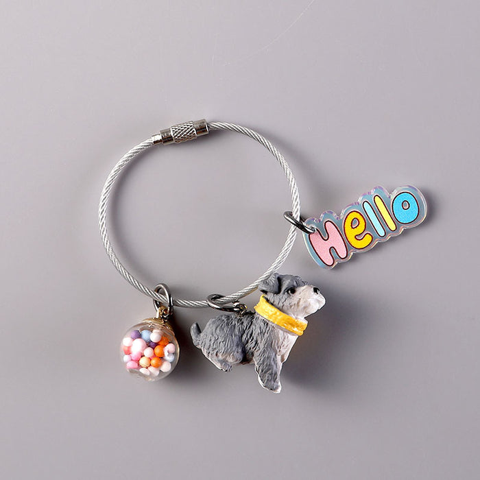 Wholesale Keychain Metal Cute Cartoon Dog MOQ≥2 JDC-KC-CYa011