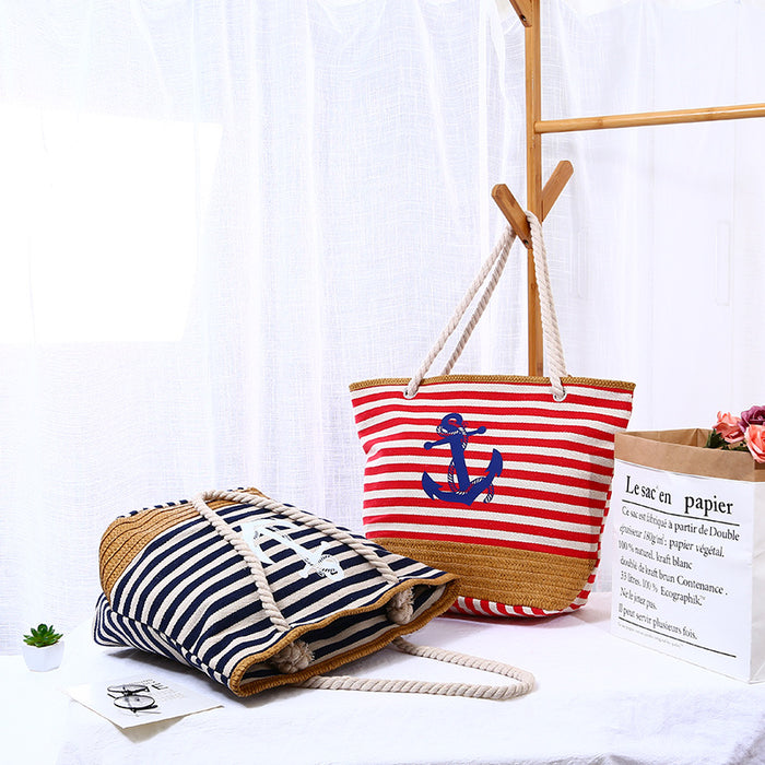 Jewelry WholesaleWholesale stripe single shoulder canvas bag JDC-SD-Xuxj004 Shoulder Bags 许雪娇 %variant_option1% %variant_option2% %variant_option3%  Factory Price JoyasDeChina Joyas De China