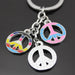 Jewelry WholesaleWholesale Color Peace Sign Alloy Keychain MOQ≥3 JDC-KC-Shuangd001 Keychains 双德 %variant_option1% %variant_option2% %variant_option3%  Factory Price JoyasDeChina Joyas De China