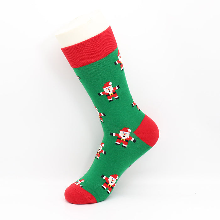 Wholesale Sock Cotton Mid Cylinder Christmas MOQ≥3 JDC-SK-ShuiH001