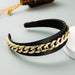 Jewelry WholesaleWholesale I cloth art metal chain decoration super wide edge Headband JDC-HD-HEM006 Headband 和鸣 %variant_option1% %variant_option2% %variant_option3%  Factory Price JoyasDeChina Joyas De China