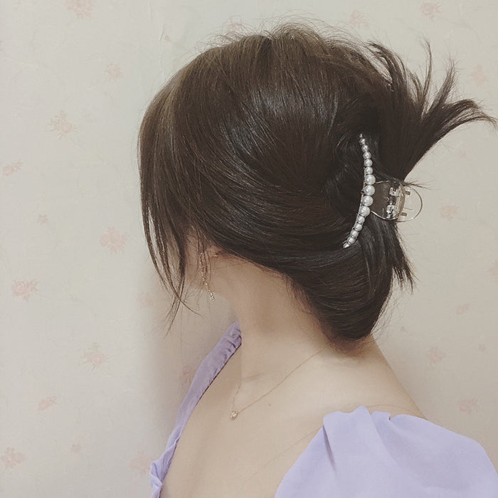 Jewelry WholesaleWholesale pearl small and medium-sized fresh girl grab clip JDC-HC-Dduow103 Hair Clips 朵薇 %variant_option1% %variant_option2% %variant_option3%  Factory Price JoyasDeChina Joyas De China