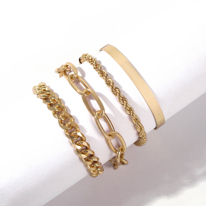 Jewelry WholesaleWholesale alloy coarse chain multi-layer bracelet JDC-BT-Qiandi001 Bracelet 纤迪 %variant_option1% %variant_option2% %variant_option3%  Factory Price JoyasDeChina Joyas De China