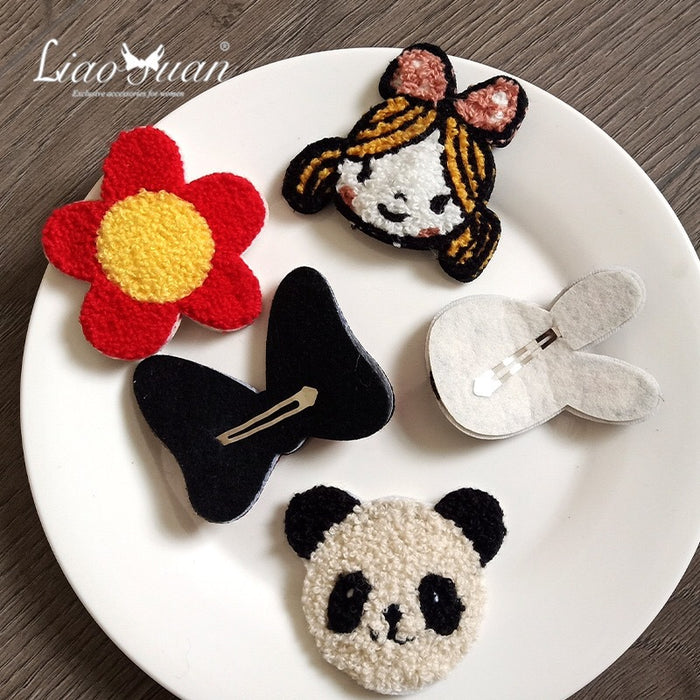 Wholesale Hair Clips Cloth Bow Cute MOQ≥2 JDC-HC-CLie005