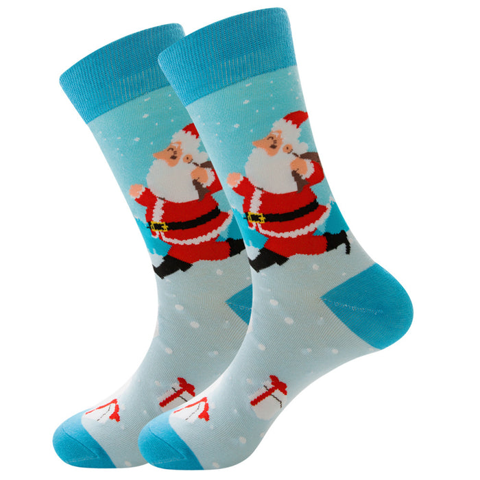 Wholesale Sock Cotton Long Tube Printed Christmas Series Sports Sweat Absorbent Breathable JDC-SK-ZhuoQi006