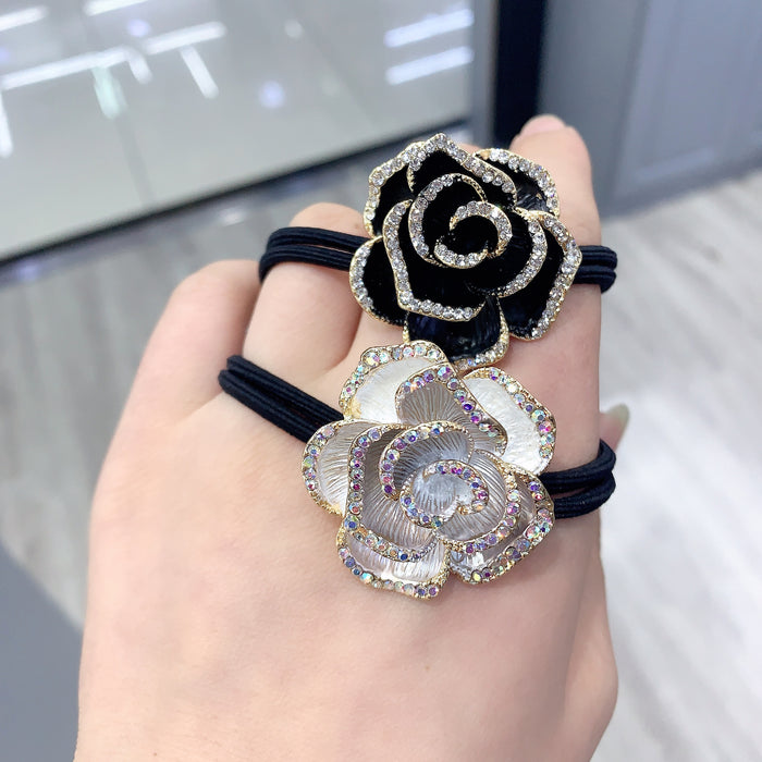 Jewelry WholesaleWholesale rose small fragrance hair rope Korean all-match rhinestone rope JDC-HS-Nuanm003 Hair Scrunchies 暖铭 %variant_option1% %variant_option2% %variant_option3%  Factory Price JoyasDeChina Joyas De China