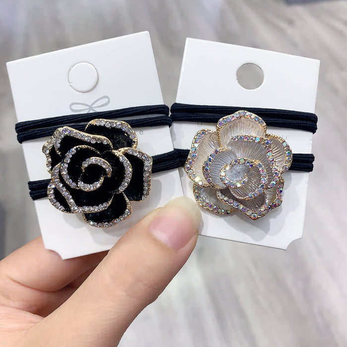 Jewelry WholesaleWholesale rose small fragrance hair rope Korean all-match rhinestone rope JDC-HS-Nuanm003 Hair Scrunchies 暖铭 %variant_option1% %variant_option2% %variant_option3%  Factory Price JoyasDeChina Joyas De China