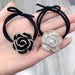 Jewelry WholesaleWholesale rose small fragrance hair rope Korean all-match rhinestone rope JDC-HS-Nuanm003 Hair Scrunchies 暖铭 %variant_option1% %variant_option2% %variant_option3%  Factory Price JoyasDeChina Joyas De China