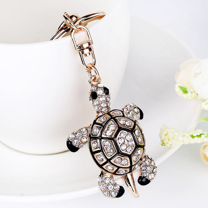 Jewelry WholesaleWholesale Metal Color Rhinestone Turtle Keychain JDC-KC-CH098 Keychains 晨晖 %variant_option1% %variant_option2% %variant_option3%  Factory Price JoyasDeChina Joyas De China