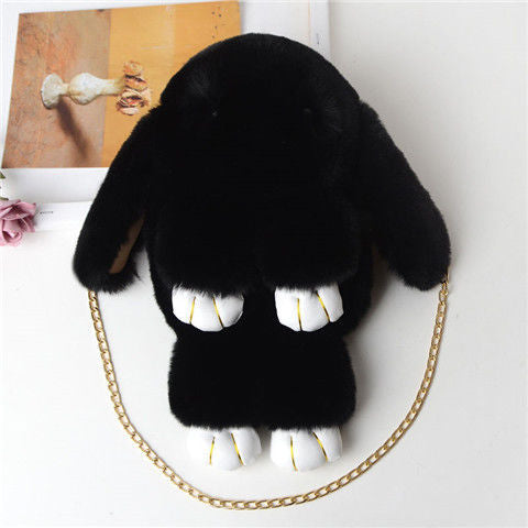 Wholesale Shoulder Bag Plush Cute Cartoon Rabbit Diagonal Cross MOQ≥3 JDC-SD-Weit001